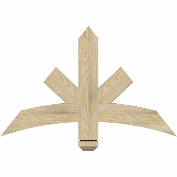 Ekena Millwork Alberta Rough Sawn Timber Gable Bracket, Douglas Fir, 36"W x 23"H x 2"D x 4"F, 15/12 Pitch GBW036X23X0204ALB00RDF - main
